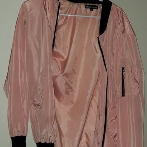 |a pink bomber jacket|